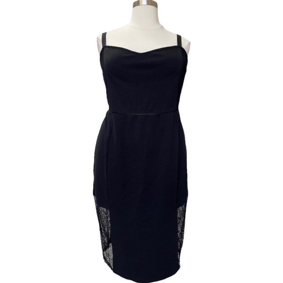 mblmTess Holliday Midi Fitted Dress Lace Cutouts sz 2X - Picture 2 of 14